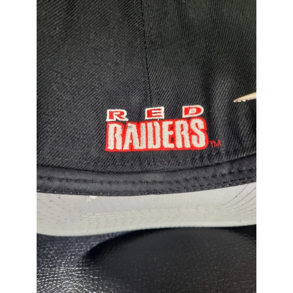 Vintage 1990's Texas Tech Red Raiders Hat Cap Fitted 7‎ 1/2 Black Zephyr Graf-X
